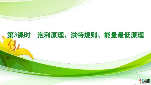 课件1：1.1.3 泡利原理、洪特规则、能量最低原理