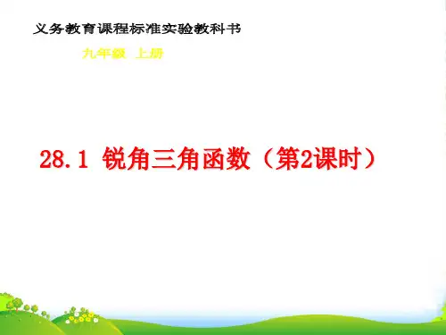 人教版九年级数学下册第二十八章《28.1 锐角三角函数(第2课时)》课件