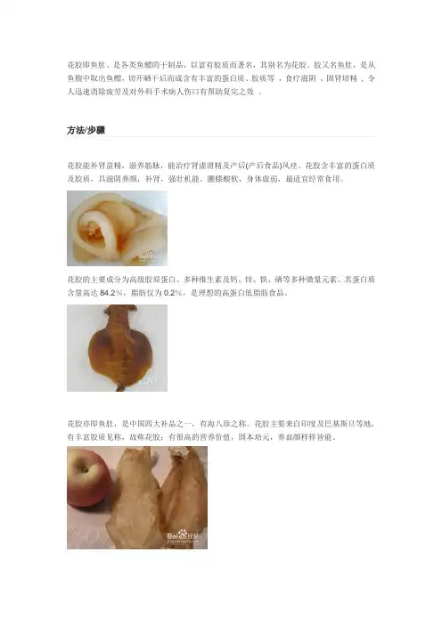 花胶的功效和食用指南