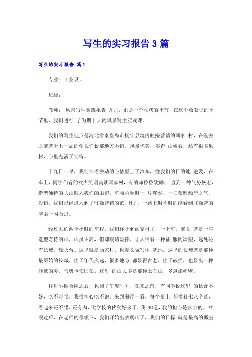 写生的实习报告3篇_2