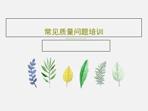常见质量问题培训共98页