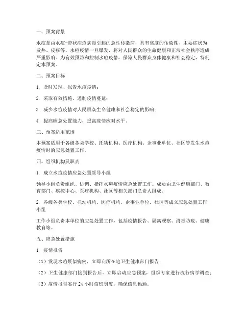 水痘应急处置预案