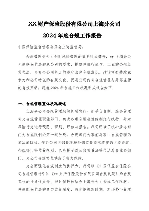 xxx公司-2025年度合规工作报告1
