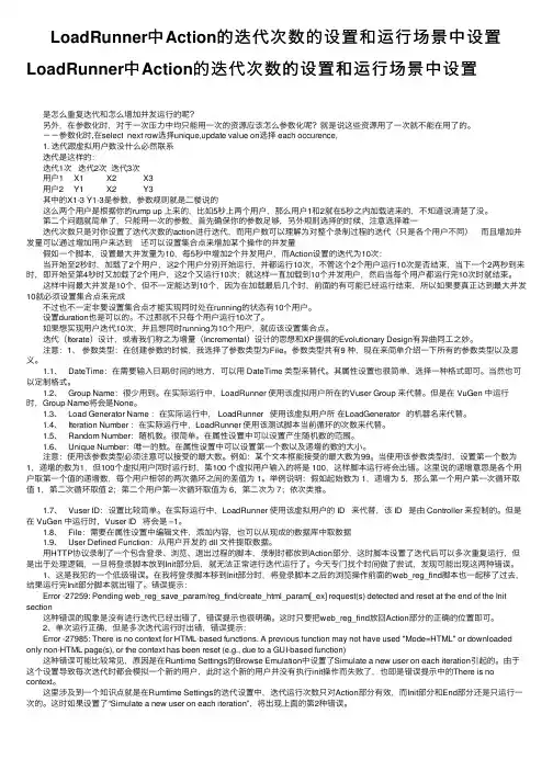 LoadRunner中Action的迭代次数的设置和运行场景中设置