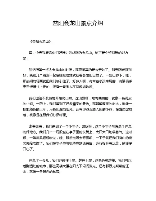 益阳会龙山景点介绍