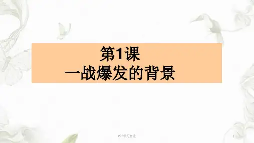 第一次世界大战的爆发课件