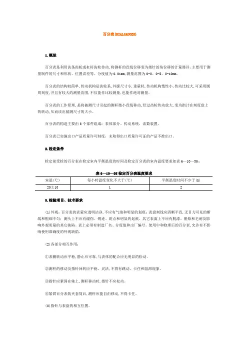 百分表