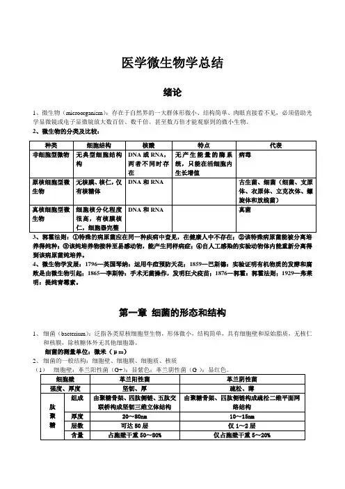 医学微生物学总结