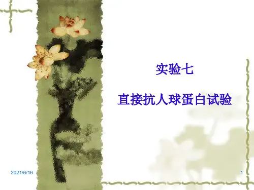 实验7 直接抗人球蛋白实验