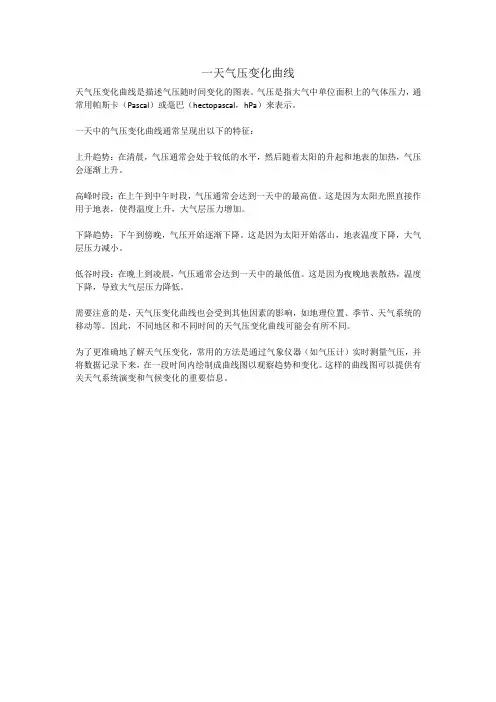 一天气压变化曲线