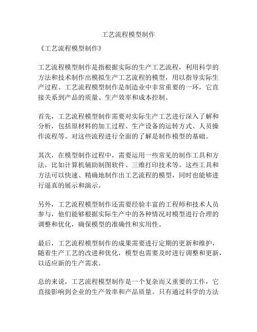工艺流程模型制作