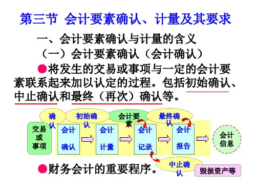 会计学04-3.3 会计要素确认、计量及其要求