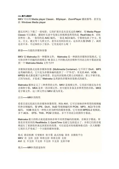 mkv是什么格式