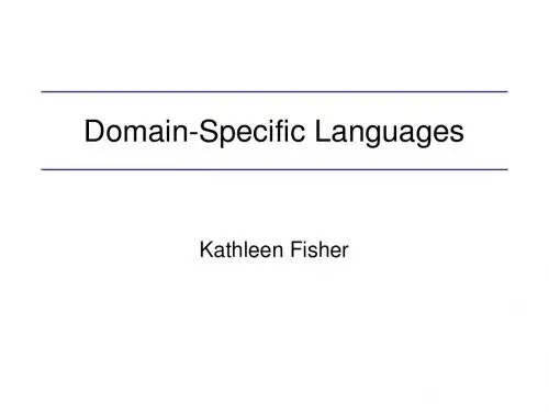 Domain-Specific Languages
