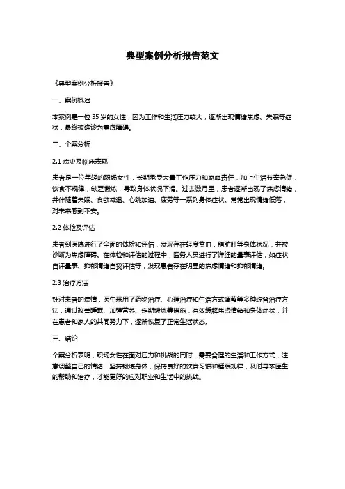典型案例分析报告范文