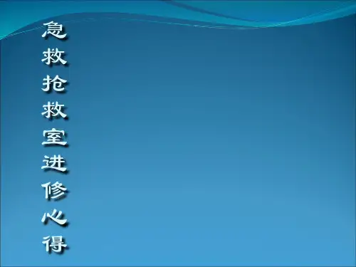 急诊进修心得体会ppt课件