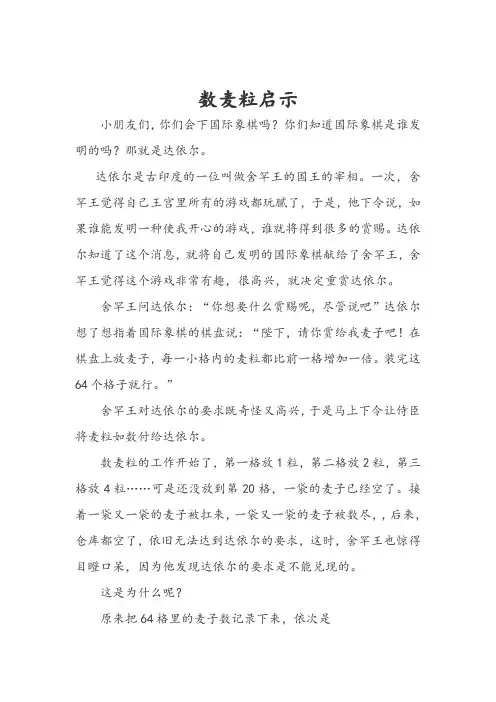 数麦粒的启示