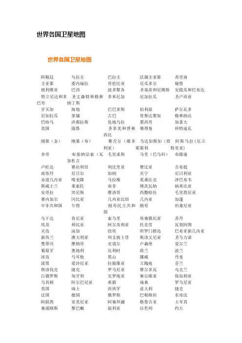 世界各国卫星地图