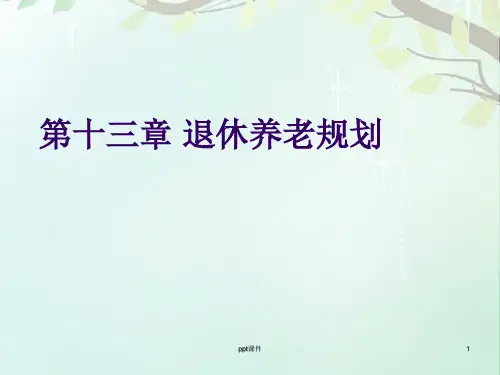 第十三章-退休养老规划  ppt课件