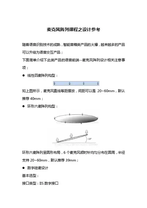 麦克风阵列课程之设计参考
