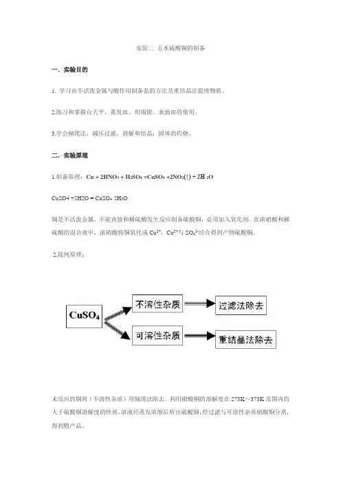 实验二-五水硫酸铜的制备