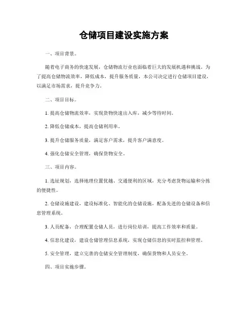 仓储项目建设实施方案