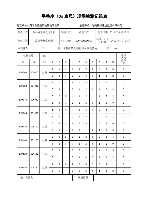 平整度记录[1]