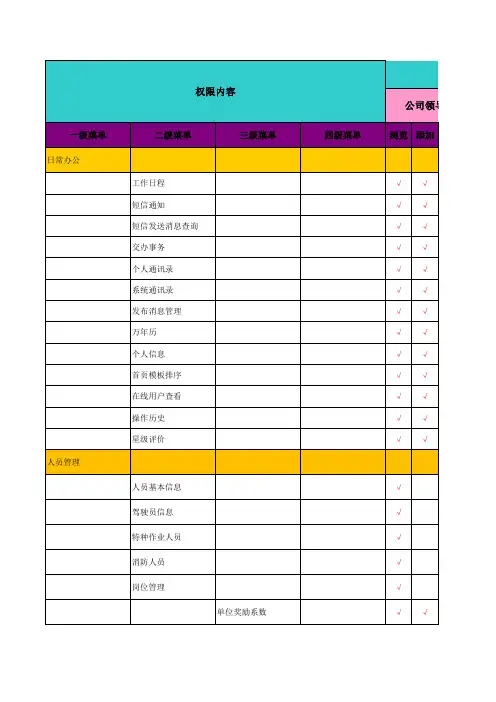 信息化系统_ 角色及授权表