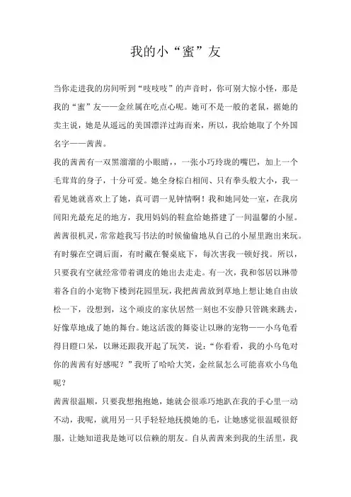 六年级写人我的小“蜜”友