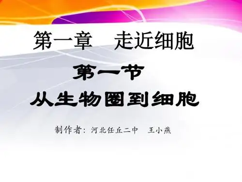 人教版教学课件人教版 高中生物 必修1 1.1从生物圈到细胞