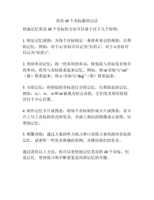 英语48个音标最快记法