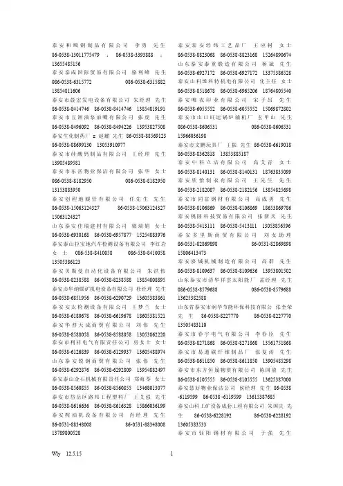 泰安企业——精选推荐