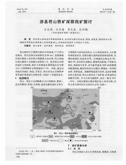 涉县符山铁矿深部找矿探讨