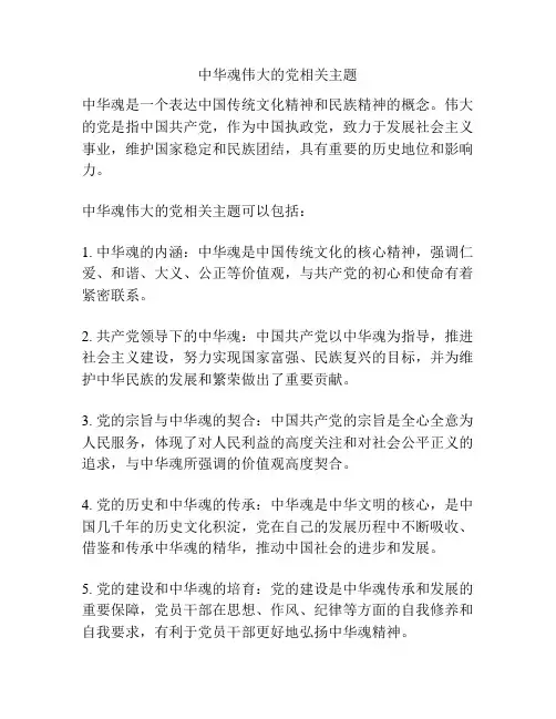 中华魂伟大的党相关主题