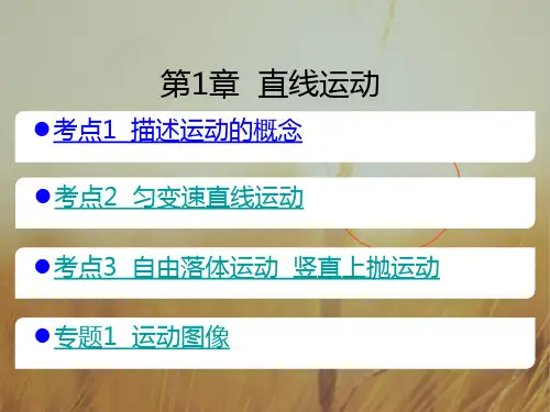 最新-2021版高考物理A版一轮总复习课件：第1章 直线运动共73张 精品