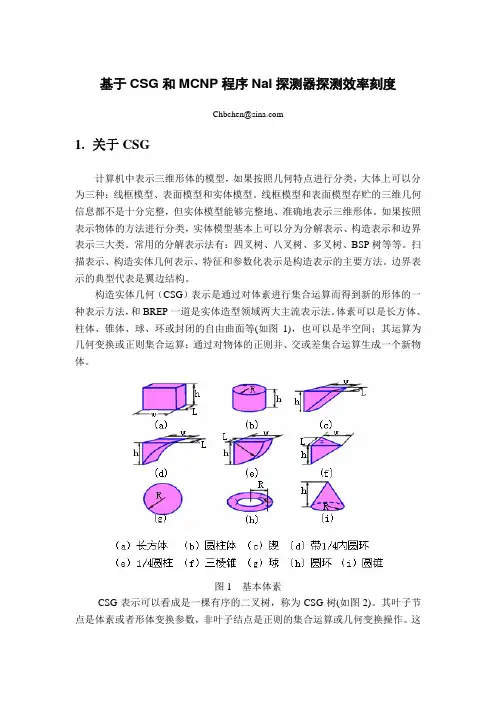 基于CSG和MCNP程序NaI探测器探测效率刻度v1.0.0