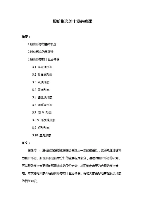 股价形态的十堂必修课
