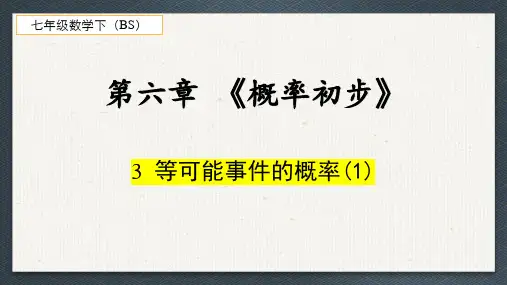 等可能事件的概率 ppt课件