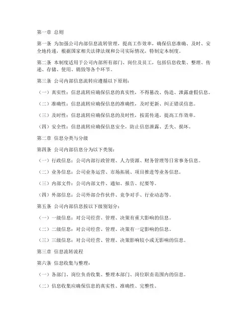 公司内部信息流转管理制度