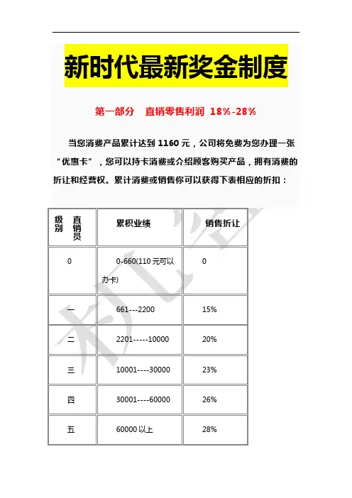 新时代最新奖金制度