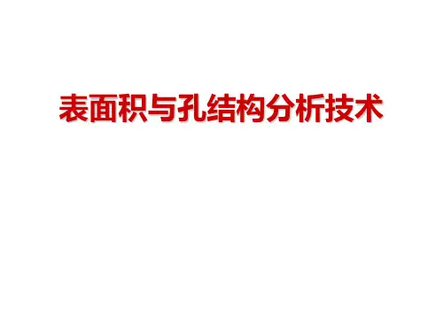 第5章-比表面积和孔结构分析技术概要