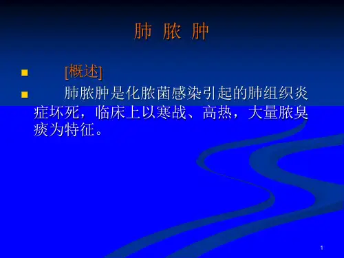 肺脓肿病人的护理PPT课件