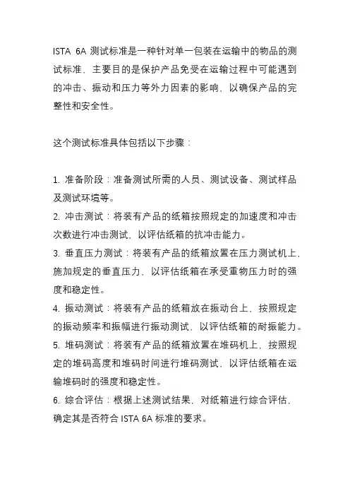 纸箱ista 6a测试标准