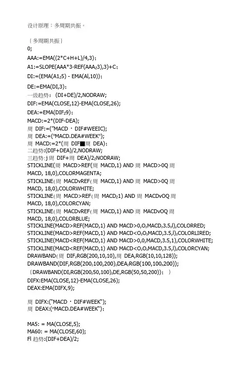 通达信源码公式指标软件多周期共振.docx