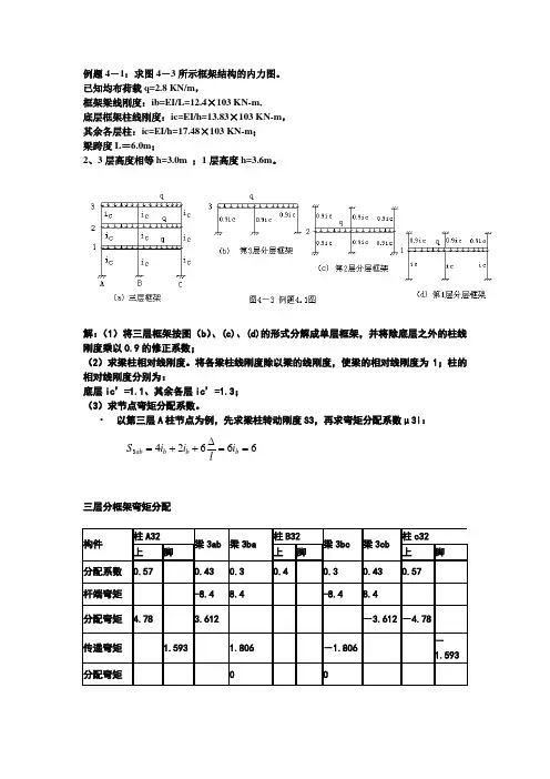 框架计算例子
