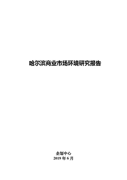 哈尔滨商业市场环境研究报告