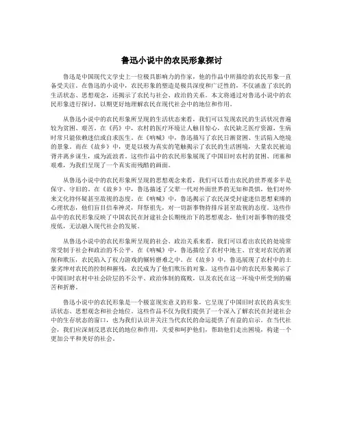 鲁迅小说中的农民形象探讨
