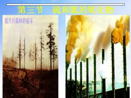 硫和氮的氧化物ppt课件演示文稿