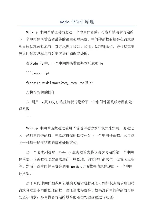 node中间件原理