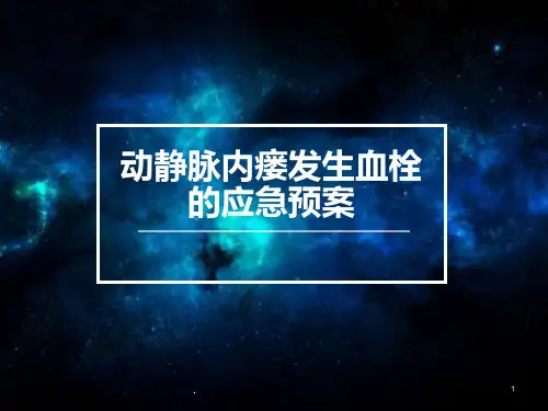 动静脉内瘘发生血栓的应急预案PPT课件